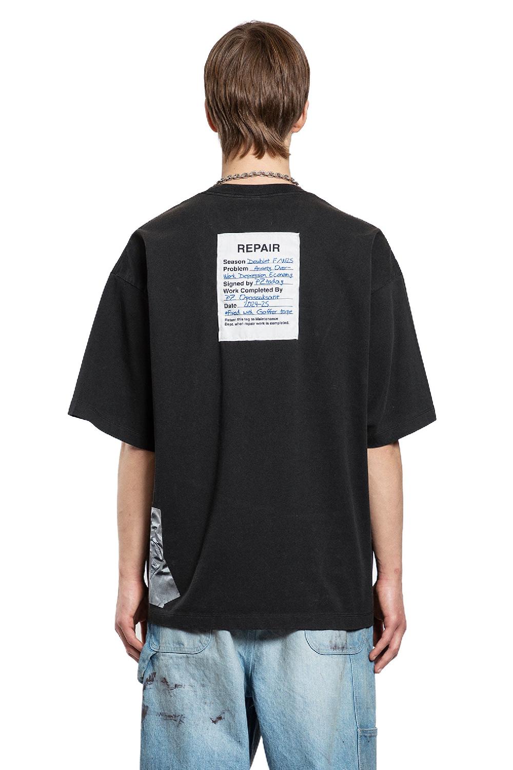 Antonioli DOUBLET MAN BLACK T-SHIRTS & TANK TOPS