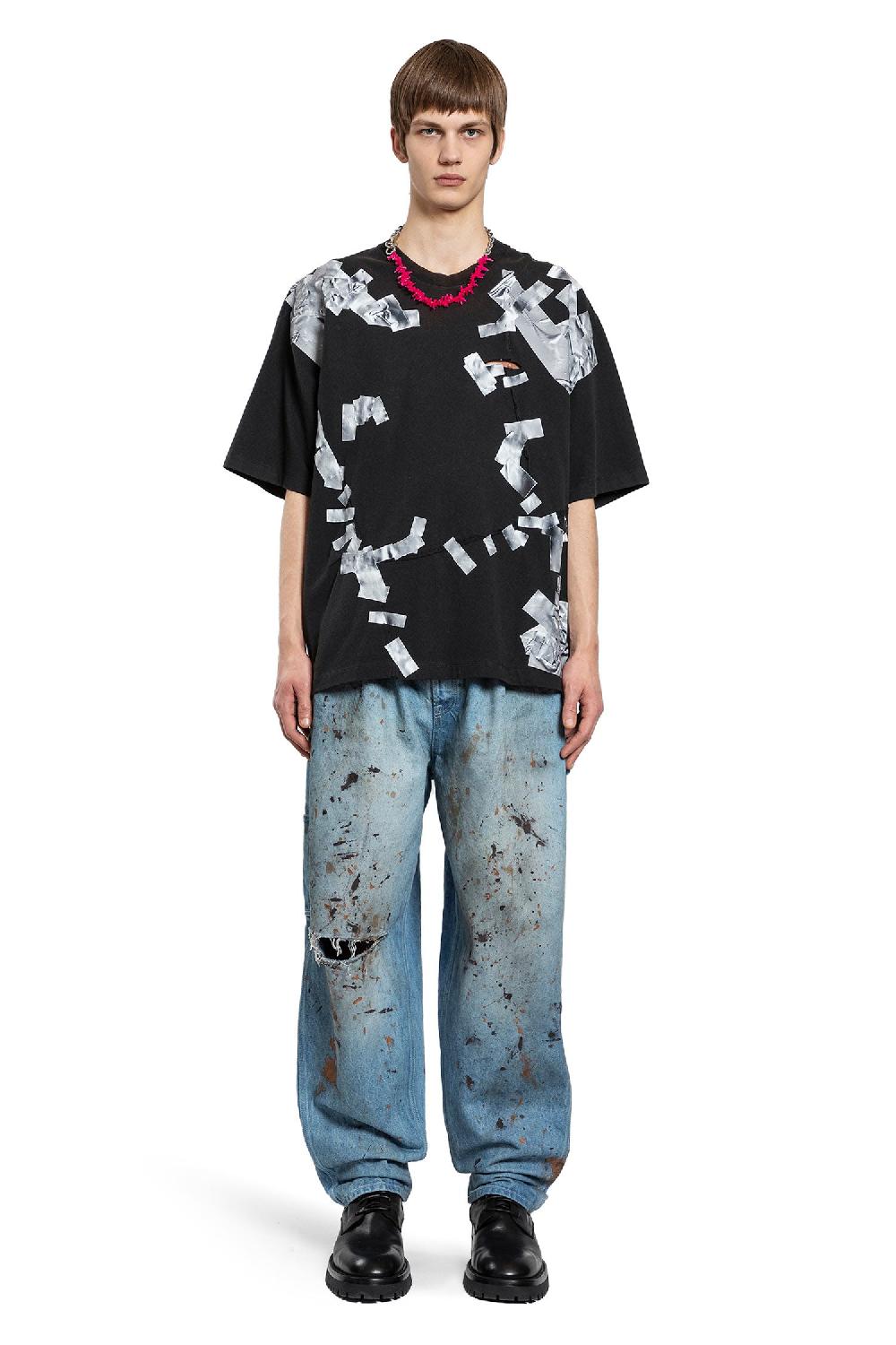 Antonioli DOUBLET MAN BLACK T-SHIRTS & TANK TOPS