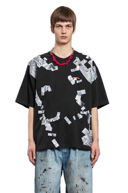 Antonioli DOUBLET MAN BLACK T-SHIRTS & TANK TOPS