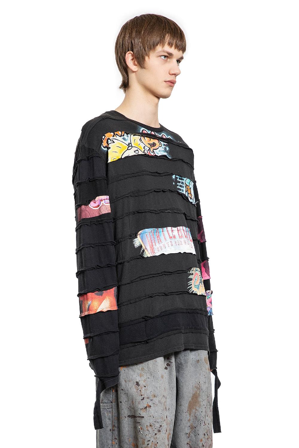 Antonioli DOUBLET MAN BLACK T-SHIRTS & TANK TOPS