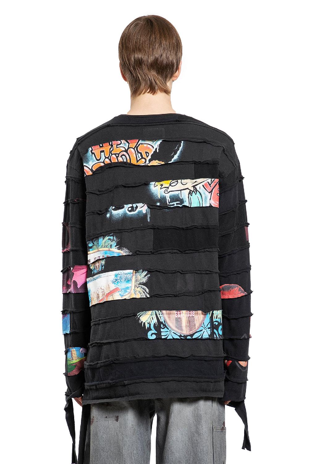 Antonioli DOUBLET MAN BLACK T-SHIRTS & TANK TOPS