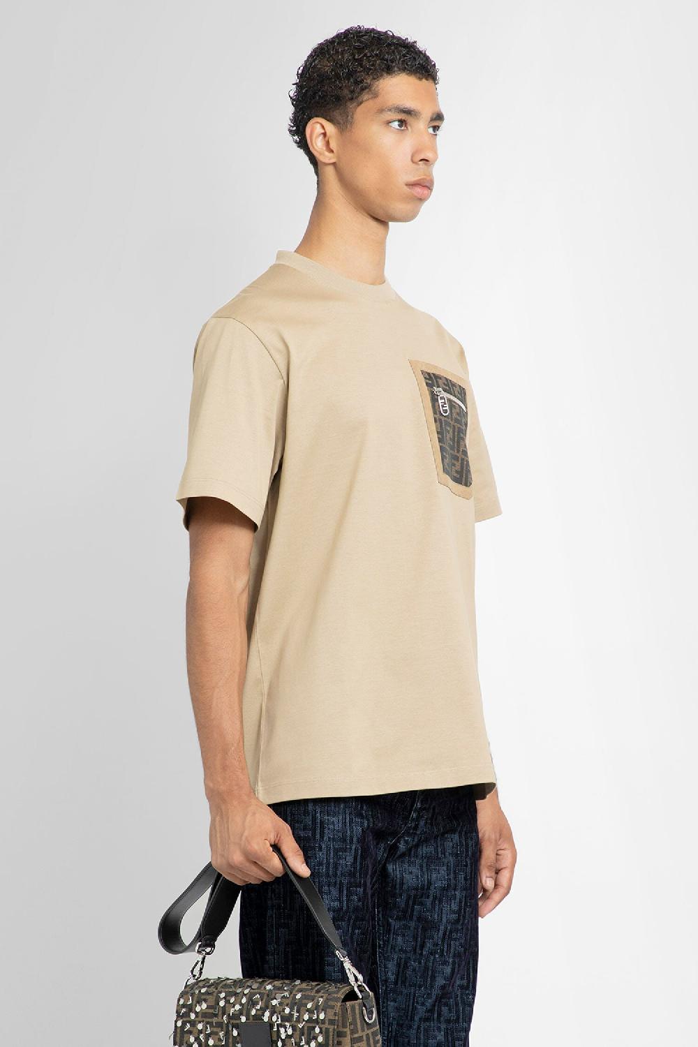 Antonioli FENDI MAN BEIGE T-SHIRTS & TANK TOPS