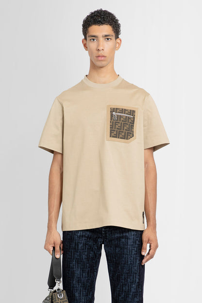 Antonioli FENDI MAN BEIGE T-SHIRTS & TANK TOPS