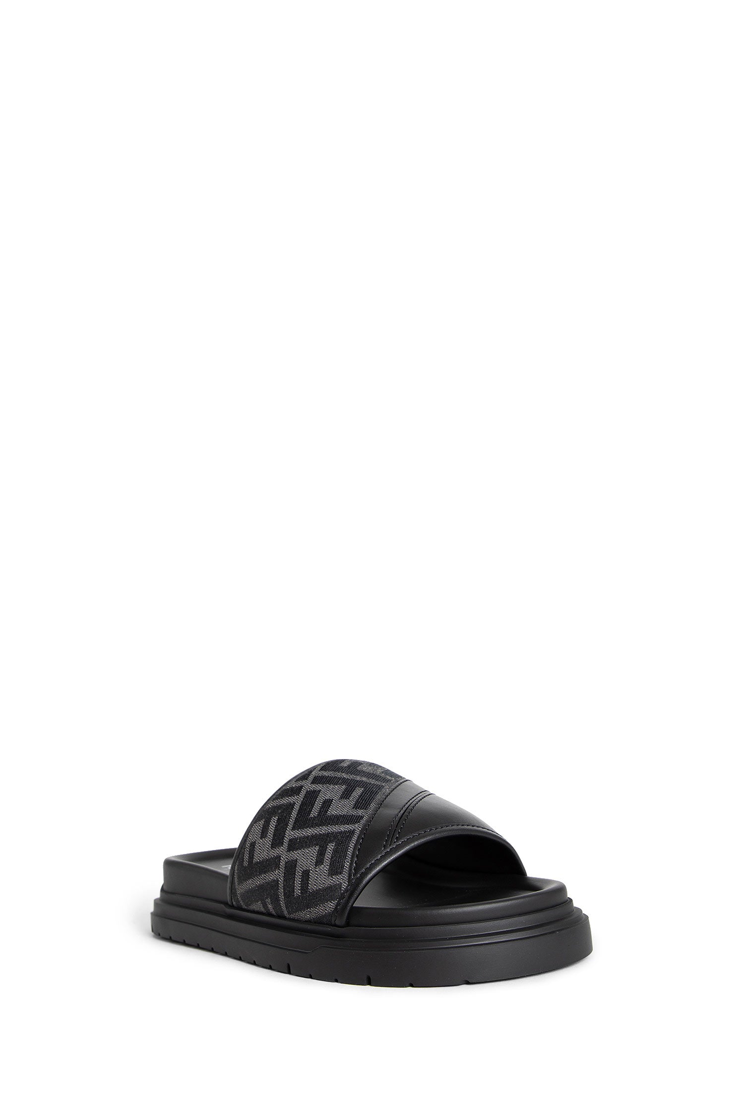 Antonioli FENDI MAN BLACK SANDALS & SLIDES