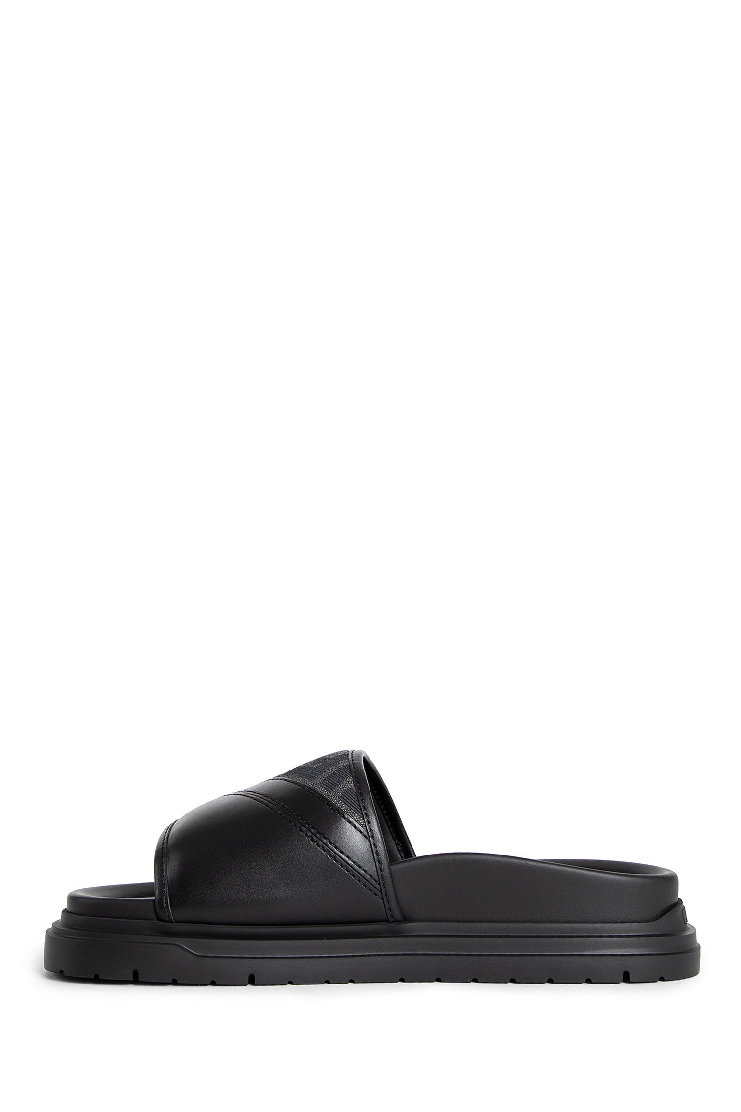 Antonioli FENDI MAN BLACK SANDALS & SLIDES