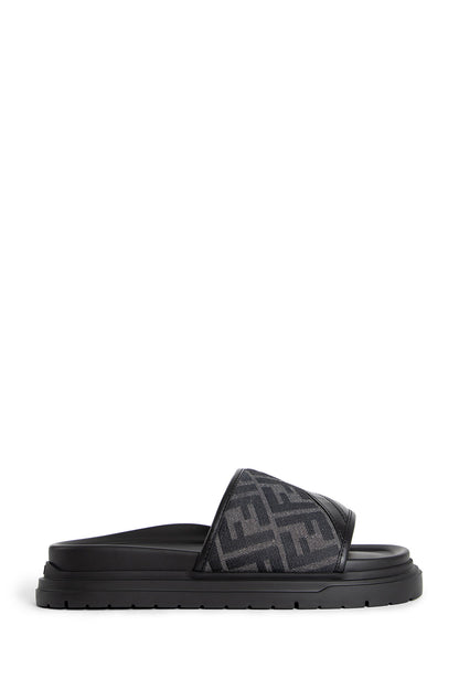 Antonioli FENDI MAN BLACK SANDALS & SLIDES