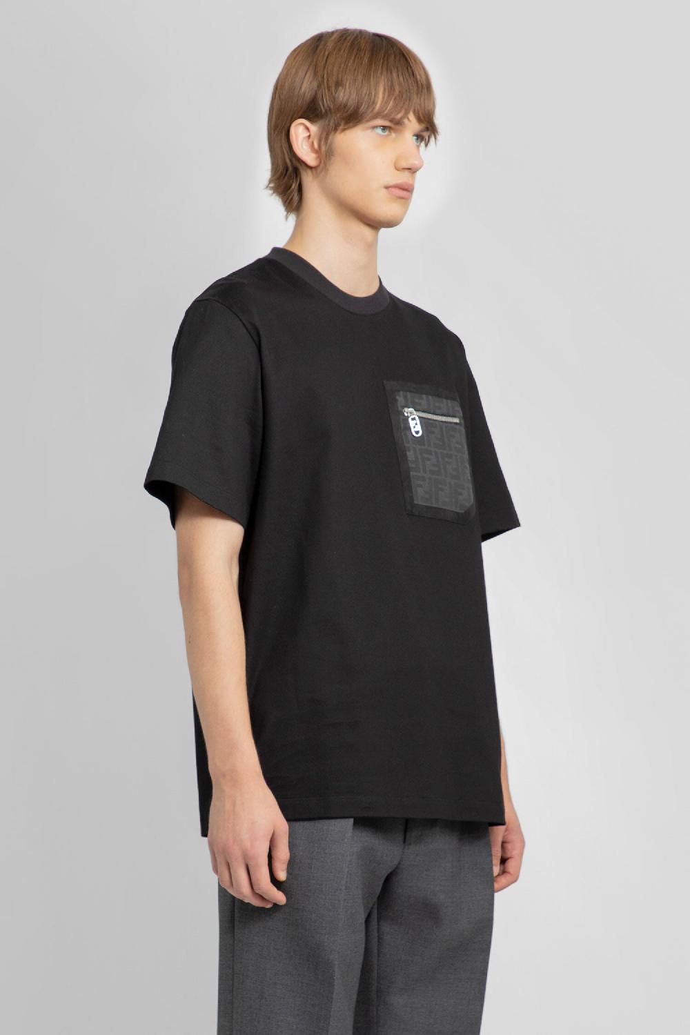 Antonioli FENDI MAN BLACK T-SHIRTS & TANK TOPS
