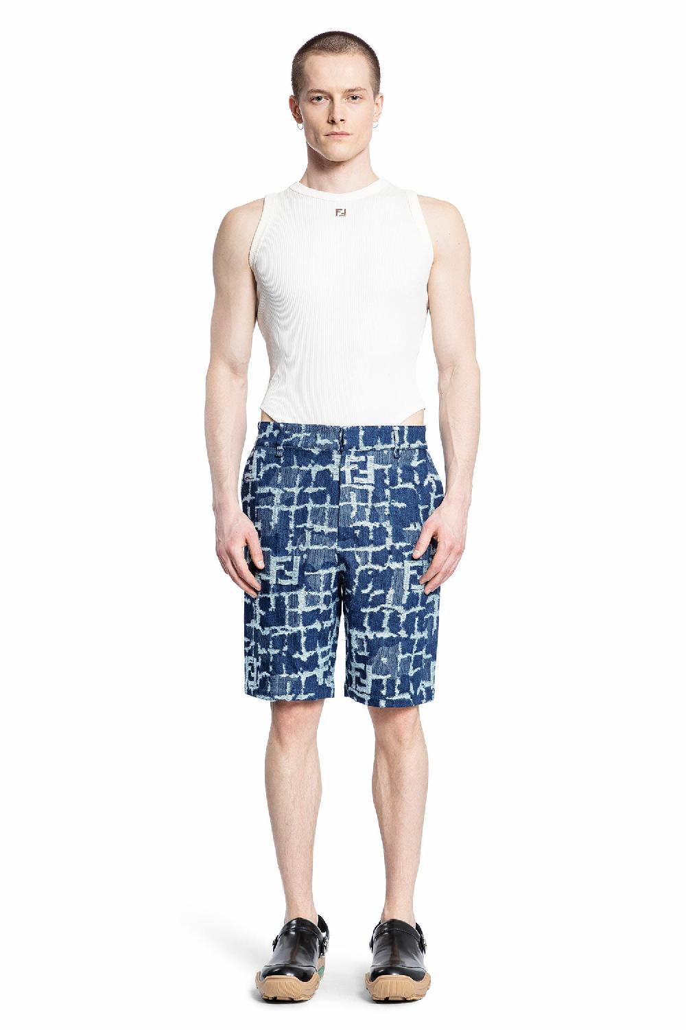 Antonioli FENDI MAN BLUE SHORTS & SKIRTS