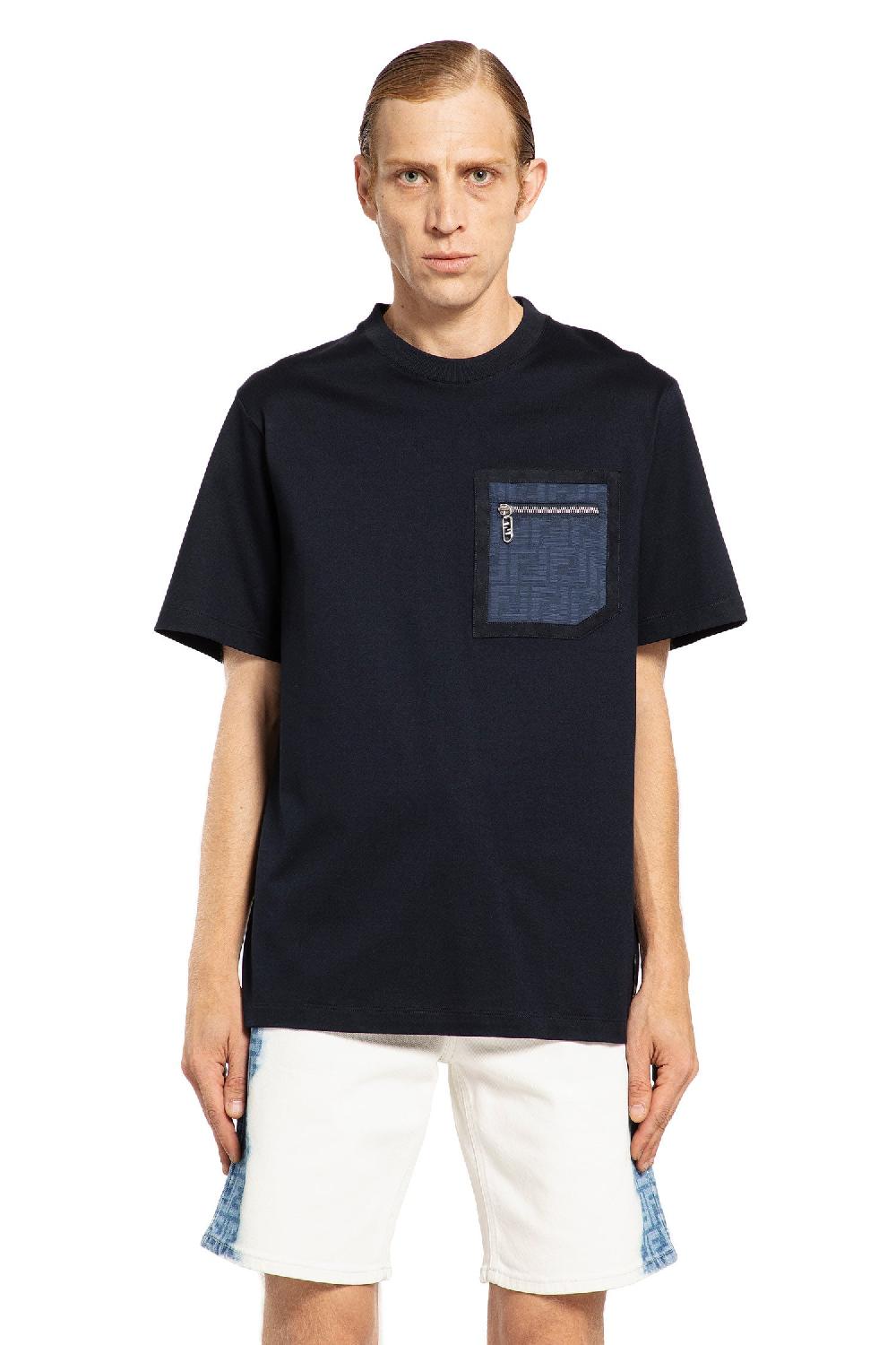 Antonioli FENDI MAN BLUE T-SHIRTS & TANK TOPS