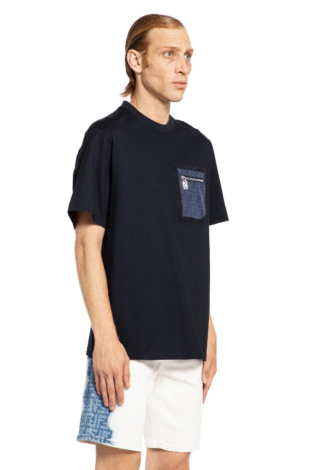 Antonioli FENDI MAN BLUE T-SHIRTS & TANK TOPS