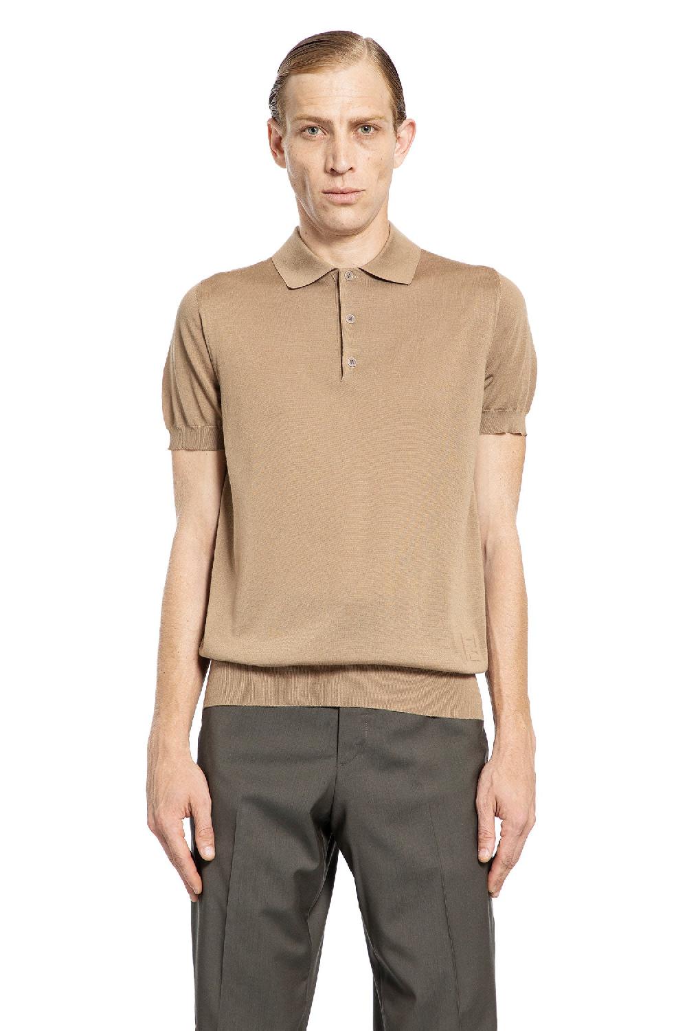 Antonioli FENDI MAN BROWN T-SHIRTS & TANK TOPS