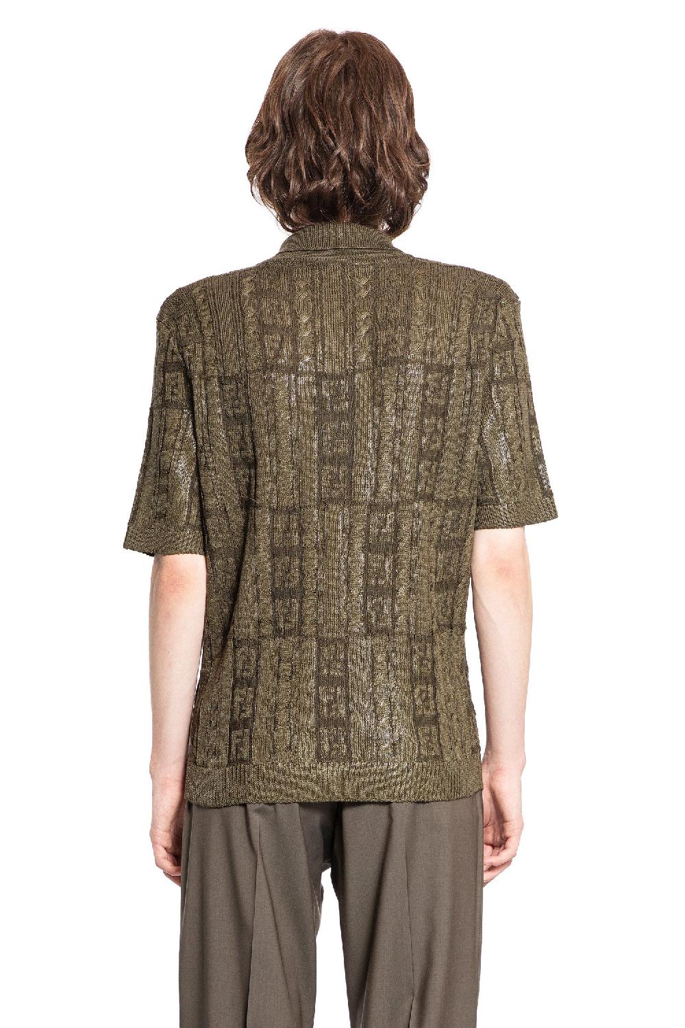 Antonioli FENDI MAN GREEN T-SHIRTS & TANK TOPS