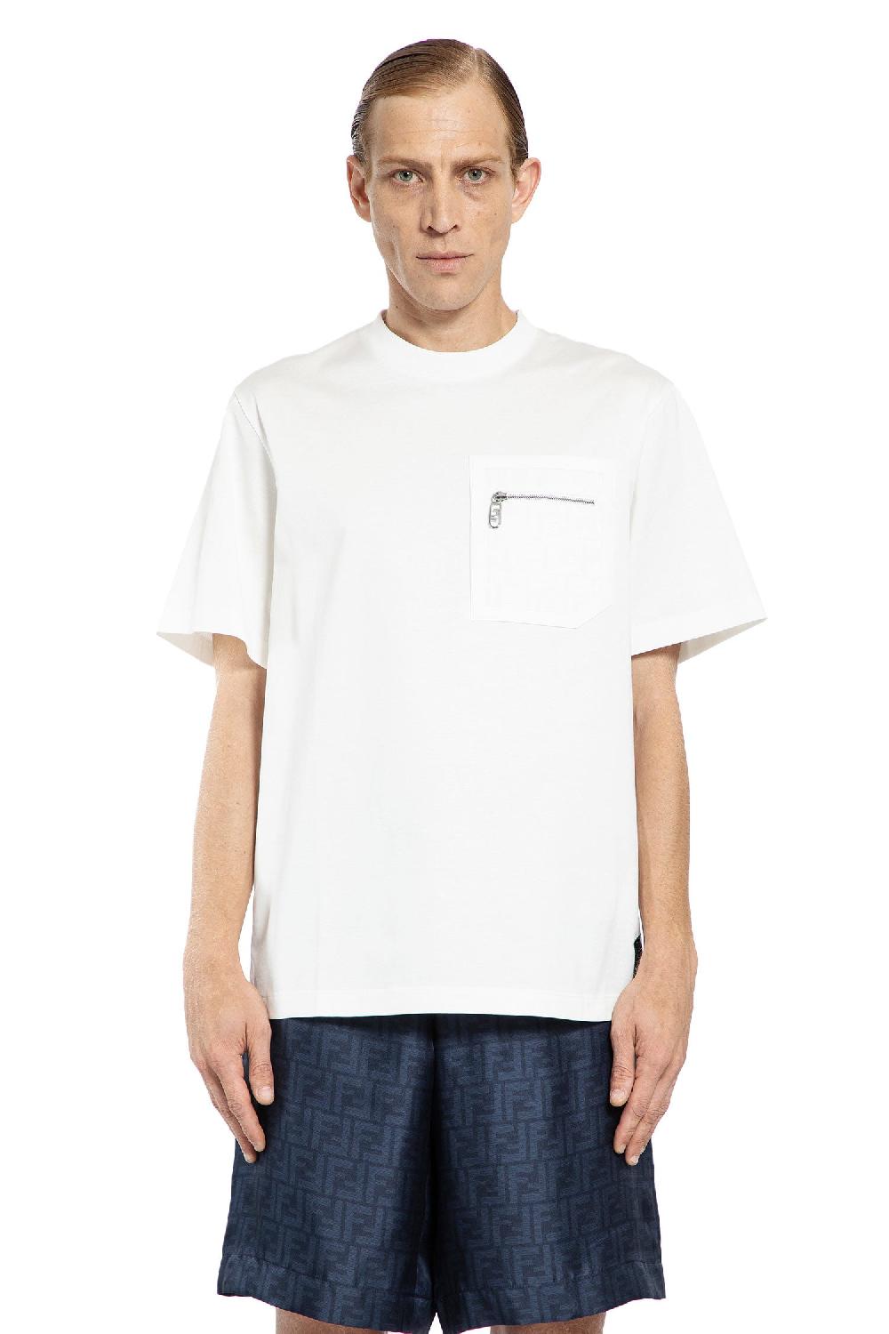 Antonioli FENDI MAN WHITE T-SHIRTS & TANK TOPS