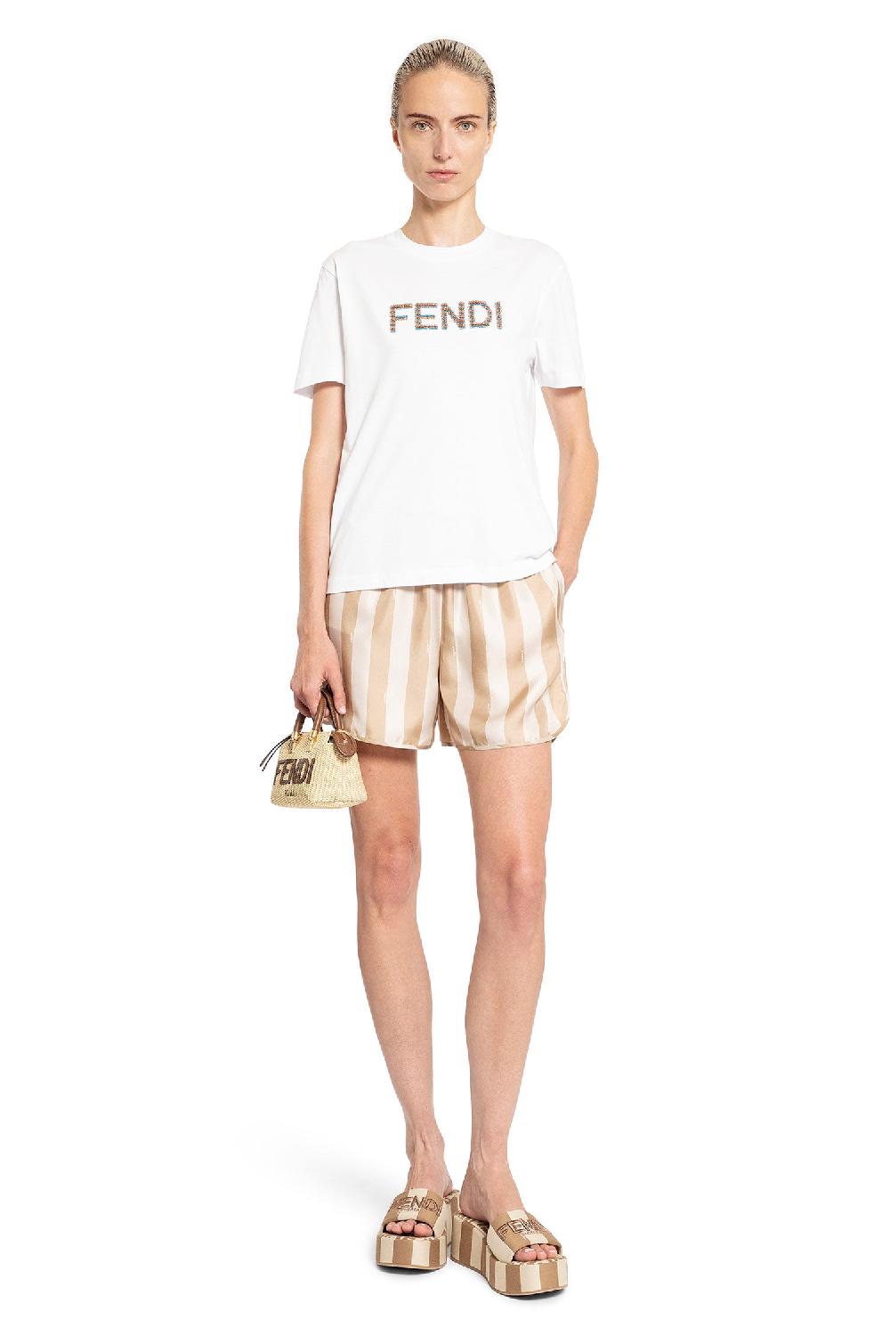 Antonioli FENDI WOMAN BEIGE SHORTS