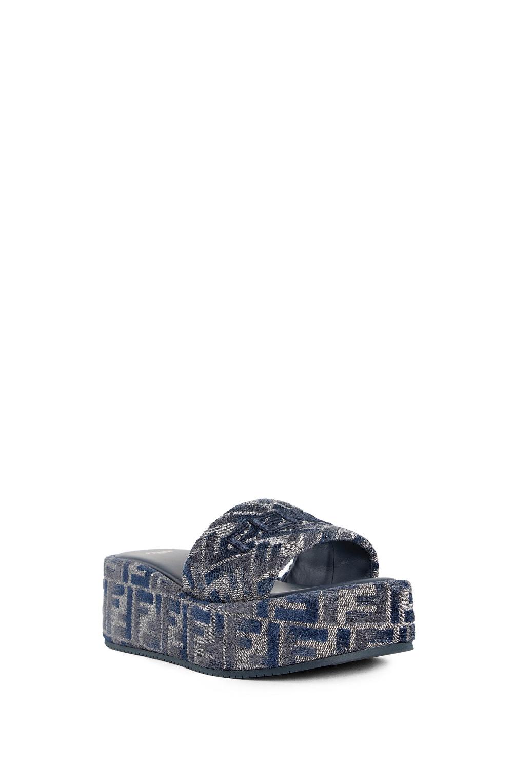Antonioli FENDI WOMAN BLUE SANDALS & SLIDES
