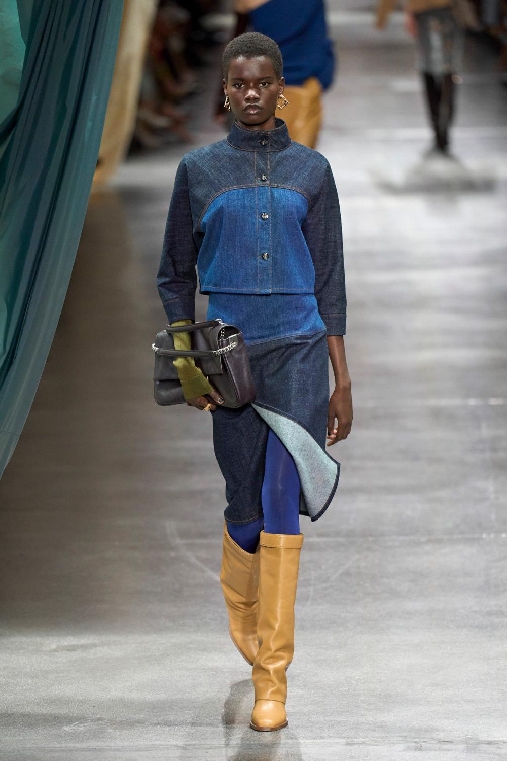 Antonioli FENDI WOMAN BLUE SKIRTS