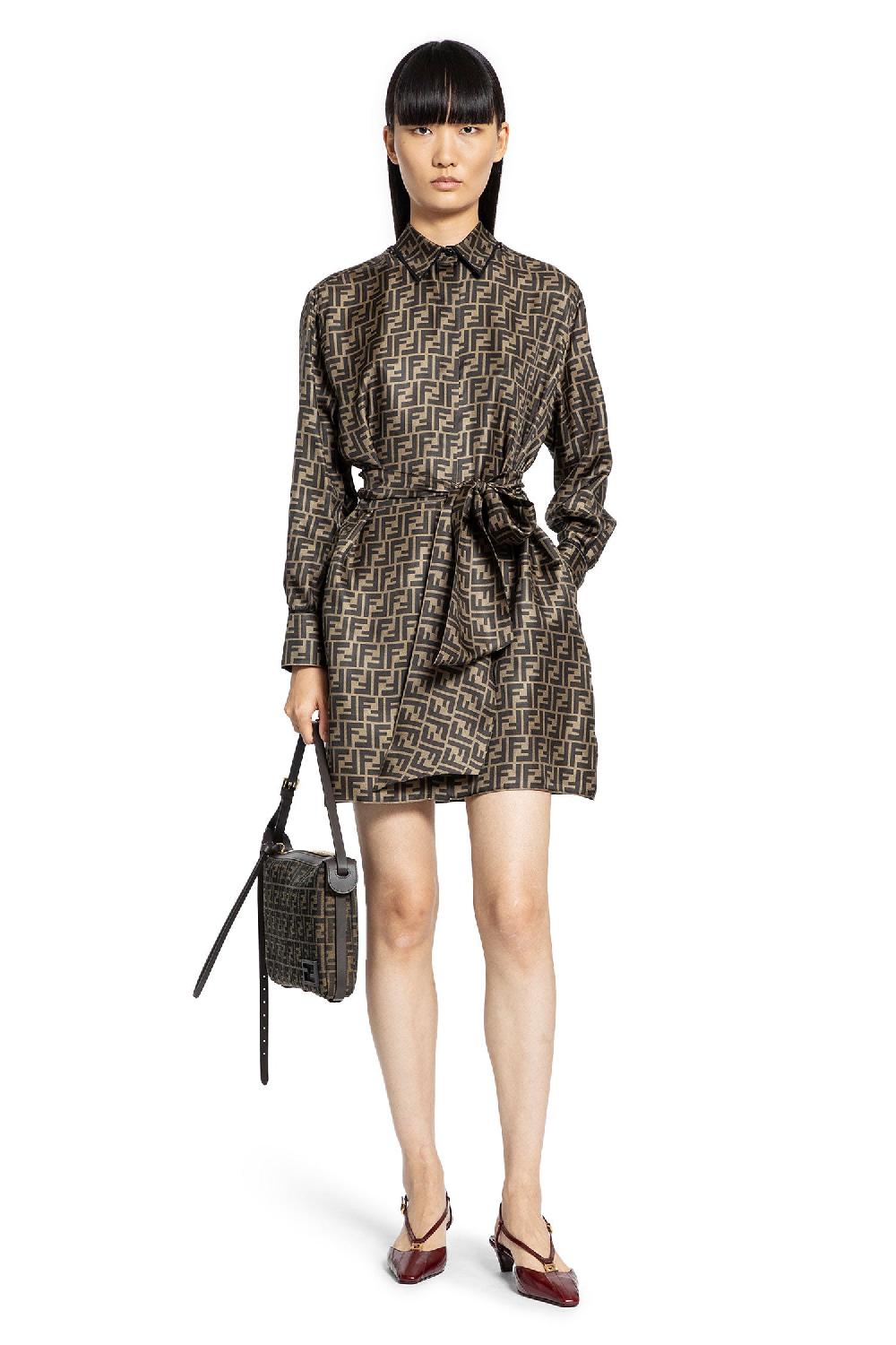 Antonioli FENDI WOMAN BROWN DRESSES