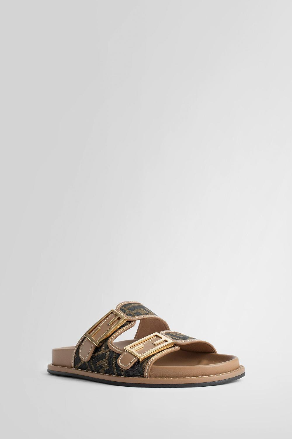 Antonioli FENDI WOMAN BROWN SANDALS & SLIDES