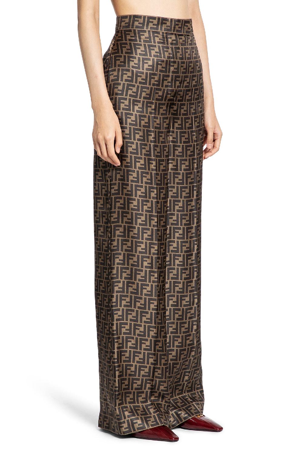 Antonioli FENDI WOMAN BROWN TROUSERS
