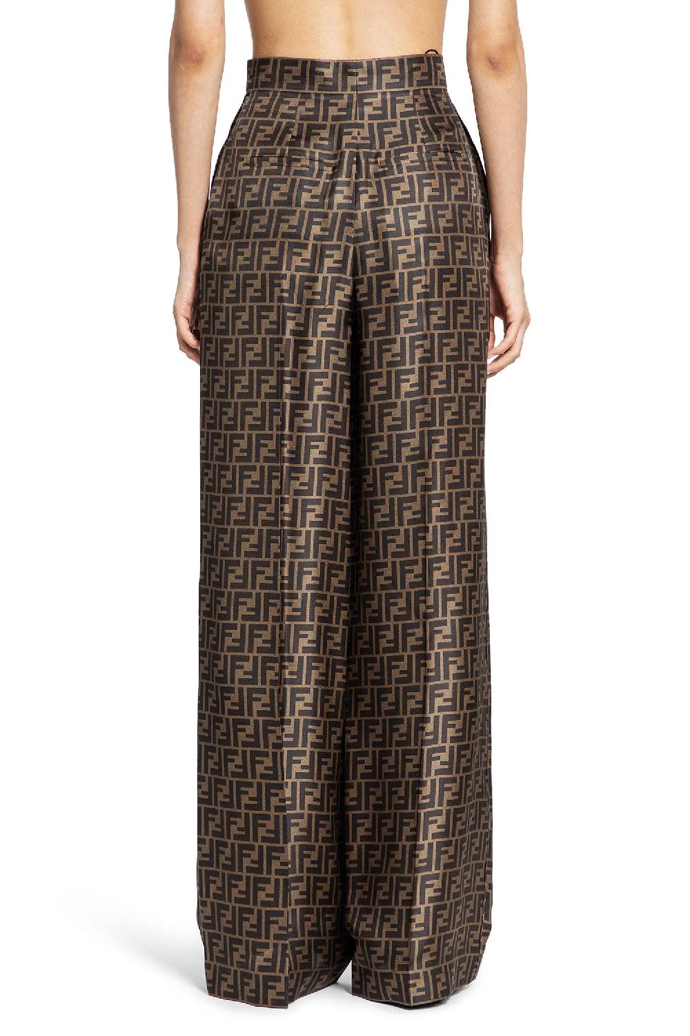 Antonioli FENDI WOMAN BROWN TROUSERS