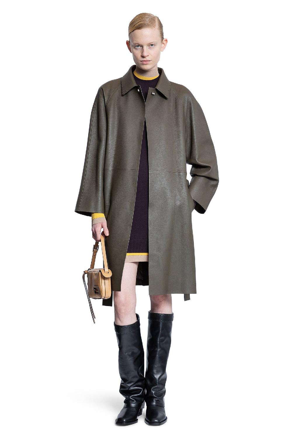 Antonioli FENDI WOMAN GREEN COATS
