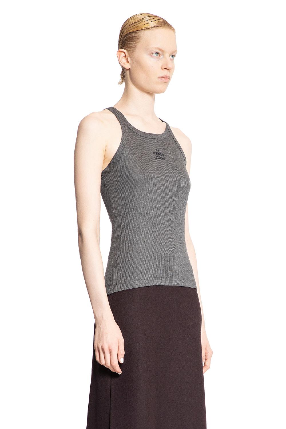 Antonioli FENDI WOMAN GREY T-SHIRTS & TANK TOPS
