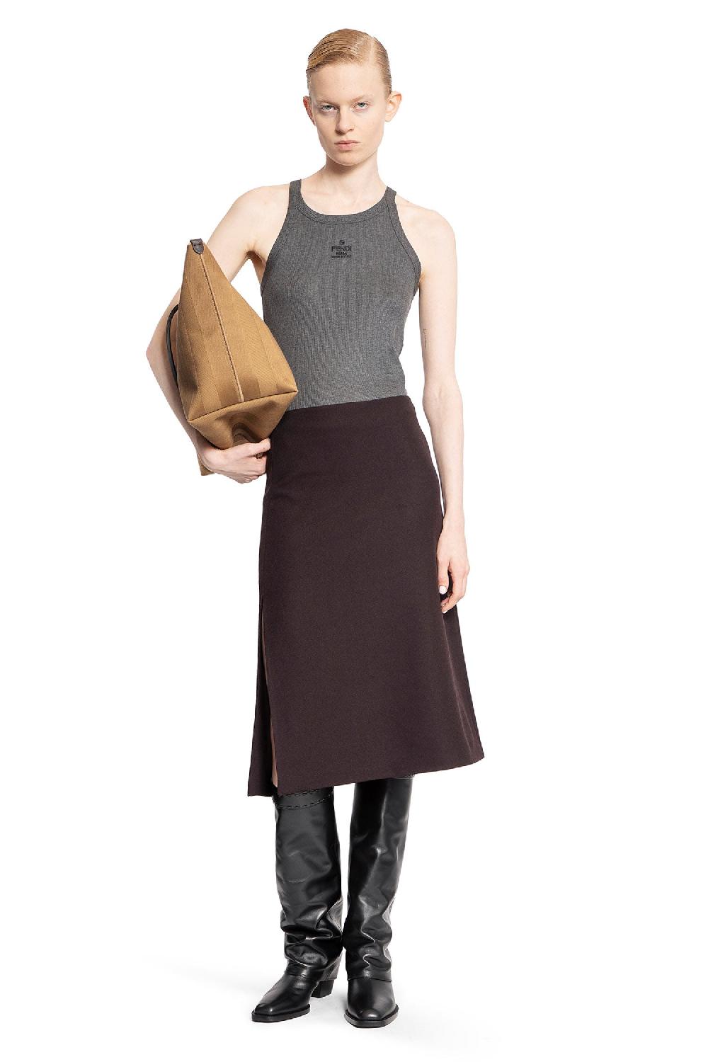 Antonioli FENDI WOMAN GREY T-SHIRTS & TANK TOPS