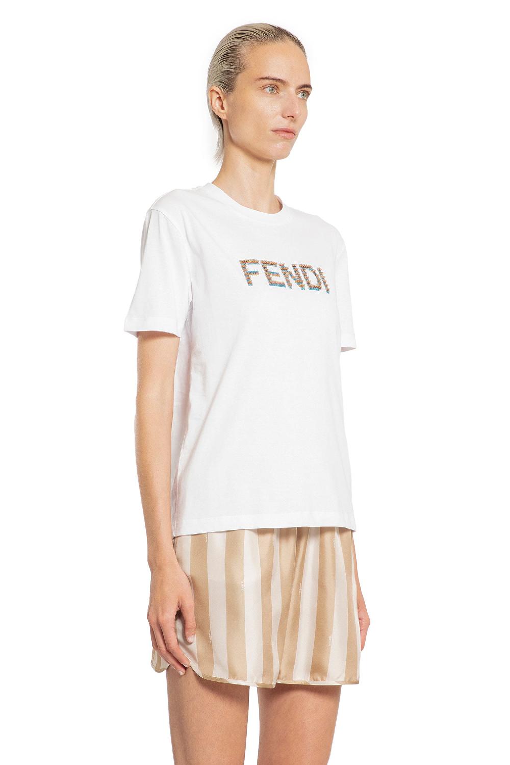 Antonioli FENDI WOMAN WHITE T-SHIRTS & TANK TOPS
