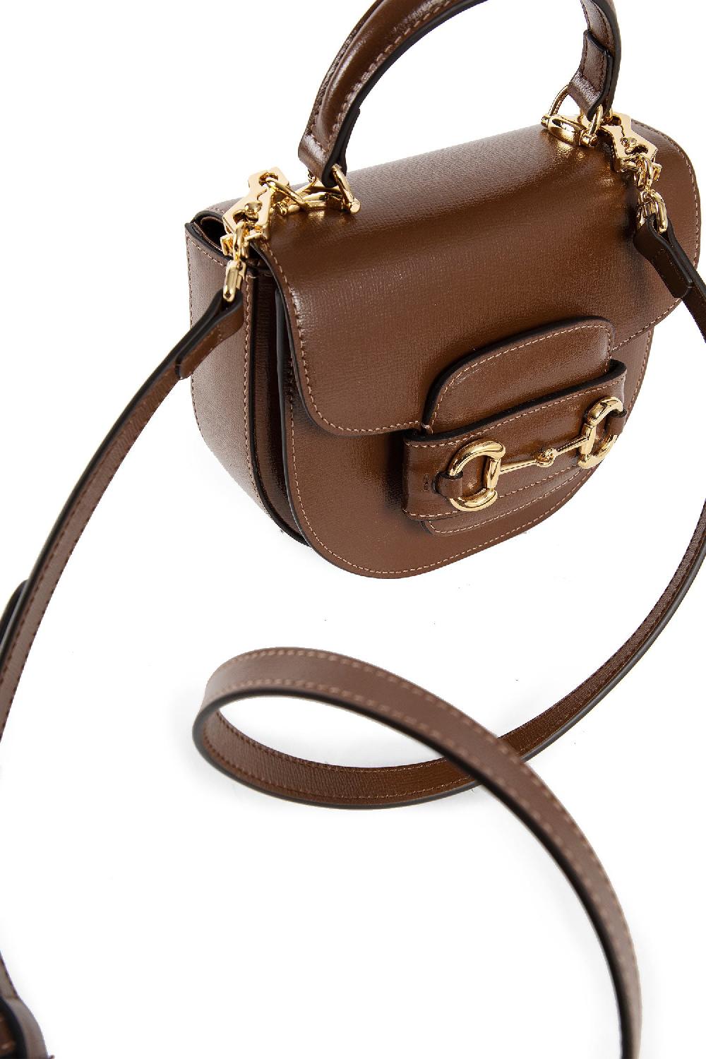 Antonioli GUCCI WOMAN BROWN TOP HANDLE BAGS