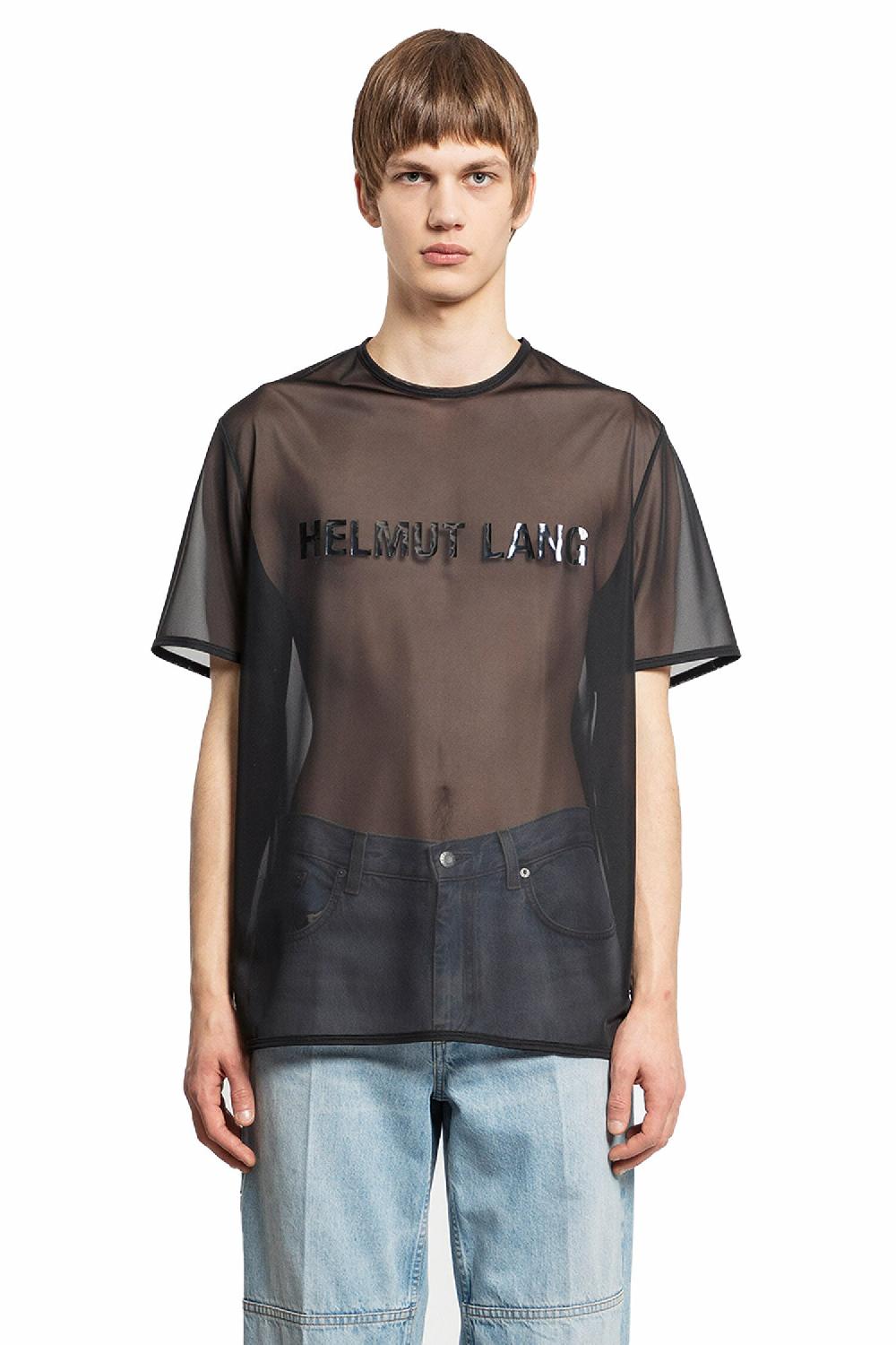 Antonioli HELMUT LANG MAN BLACK T-SHIRTS & TANK TOPS