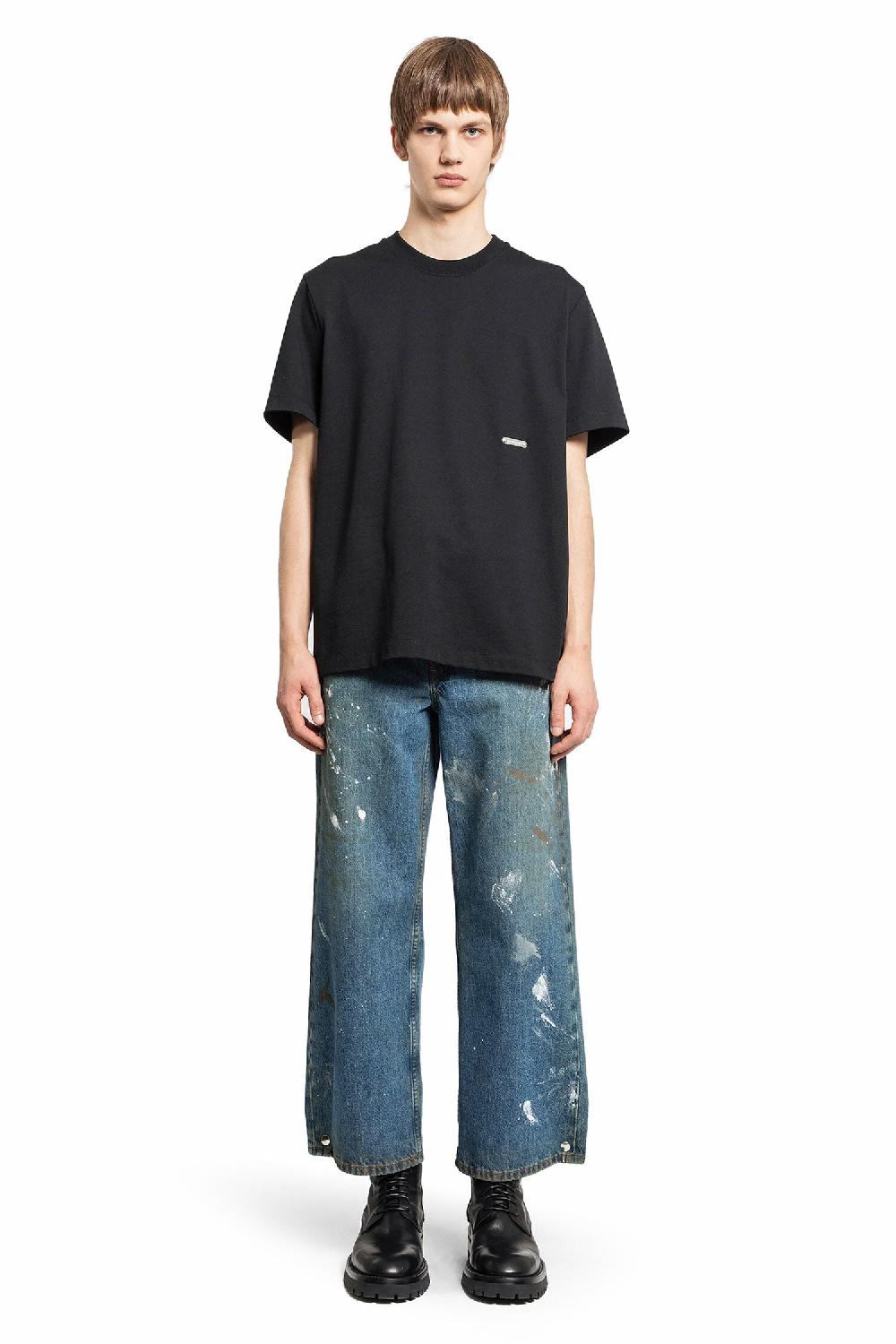 Antonioli HELMUT LANG MAN BLACK T-SHIRTS & TANK TOPS