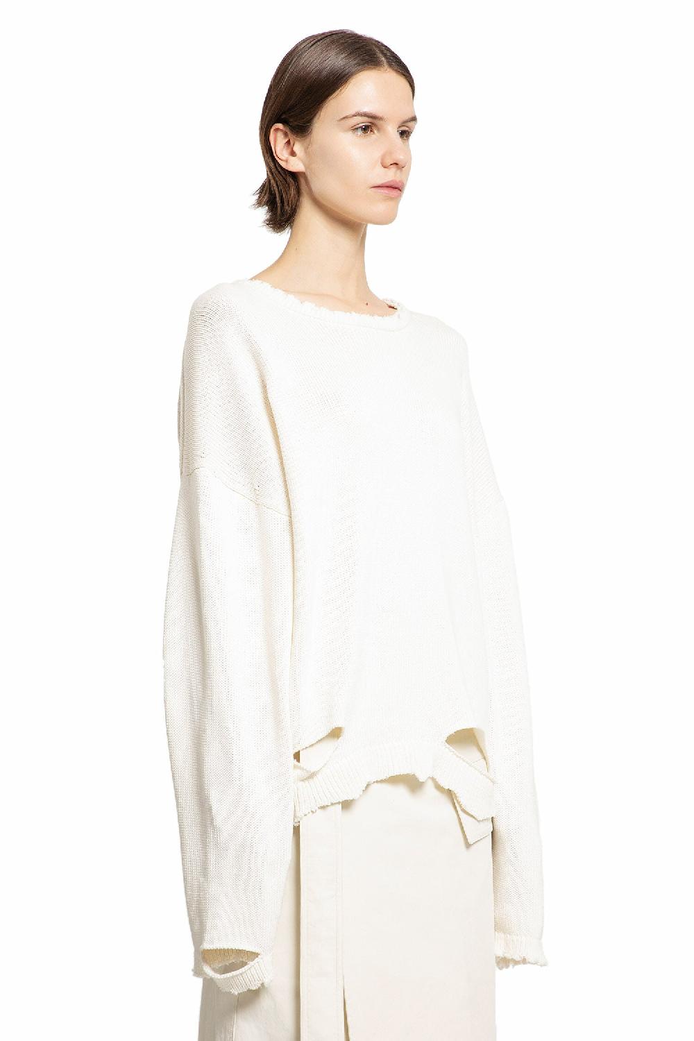 Antonioli HELMUT LANG WOMAN OFF-WHITE KNITWEAR