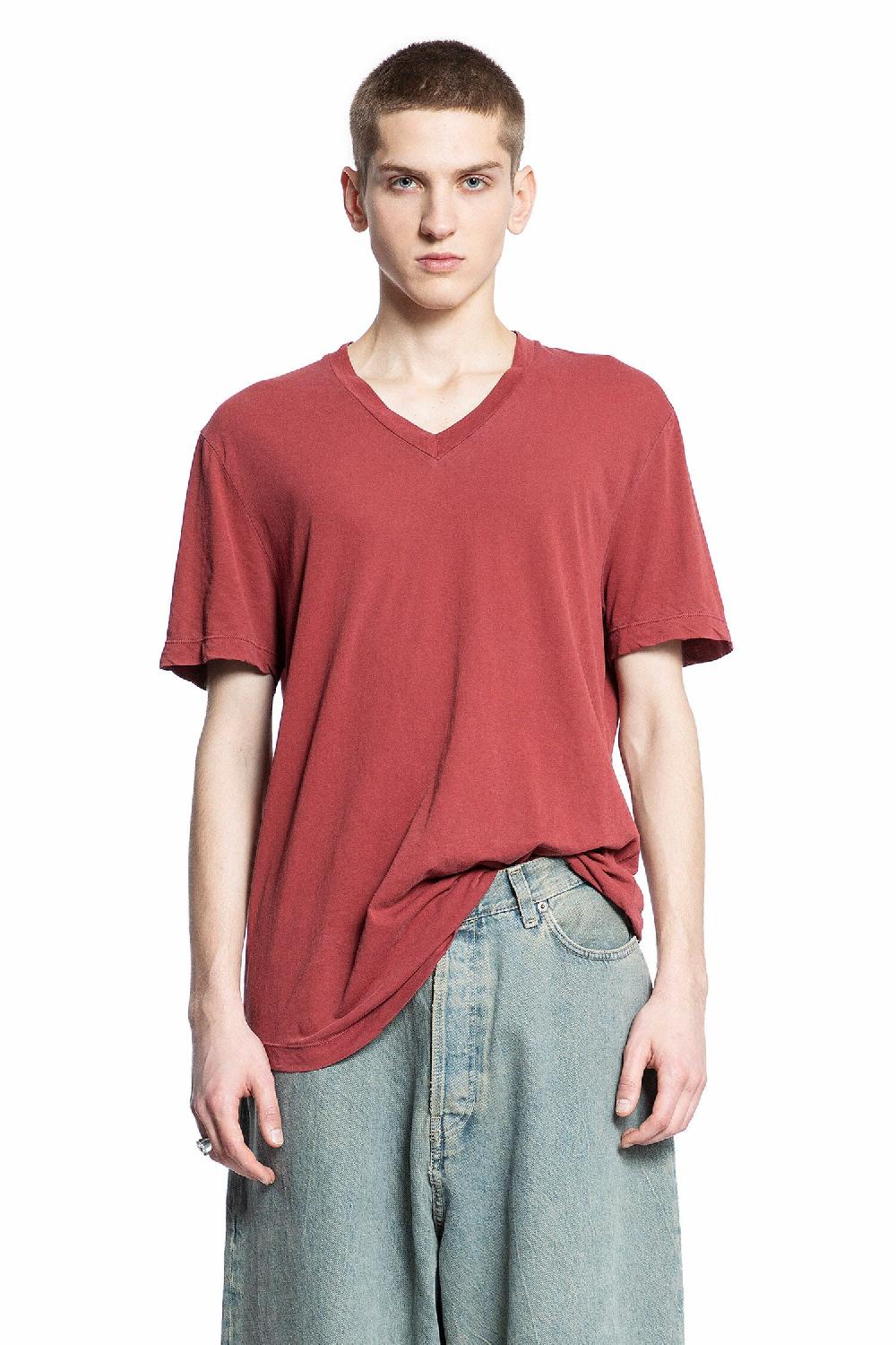 Antonioli JAMES PERSE MAN RED T-SHIRTS & TANK TOPS