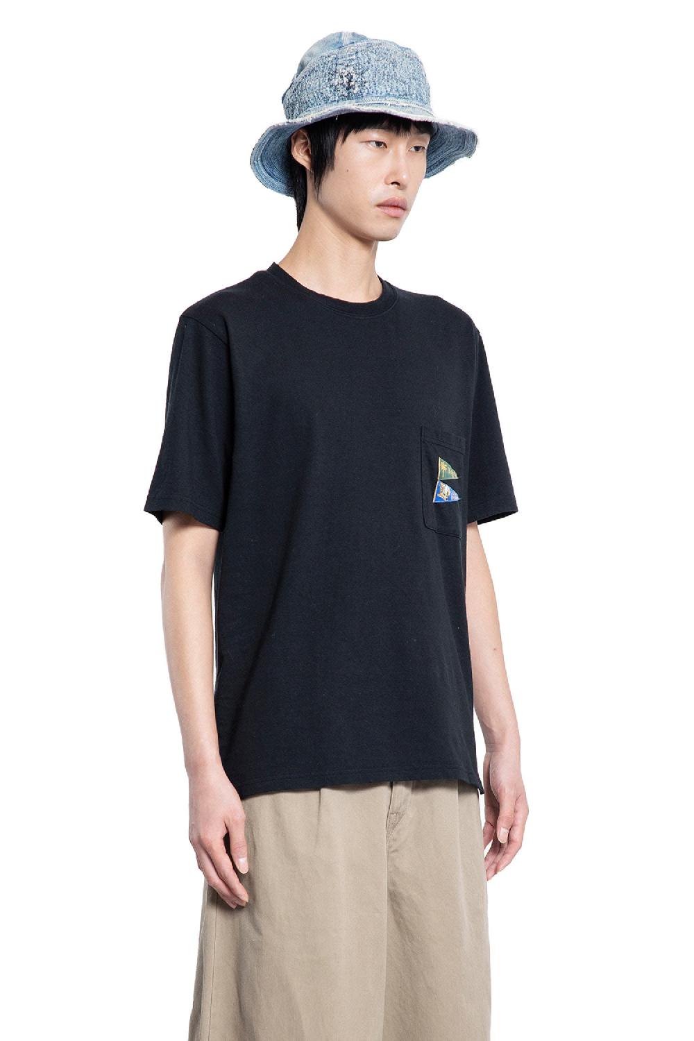 Antonioli KAPITAL MAN BLACK T-SHIRTS & TANK TOPS