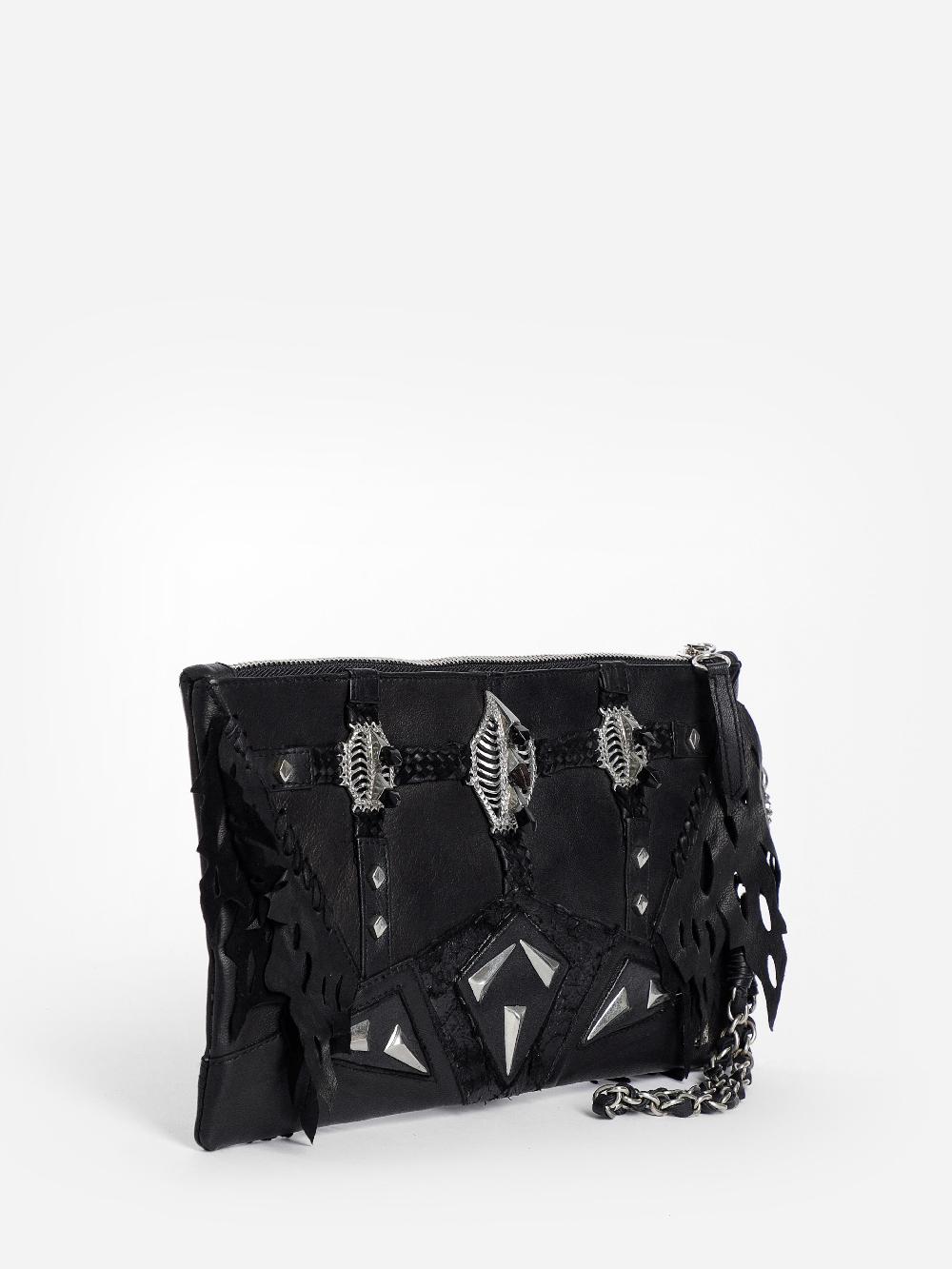 Antonioli KD2024 UNISEX BLACK CLUTCHES & POUCHES