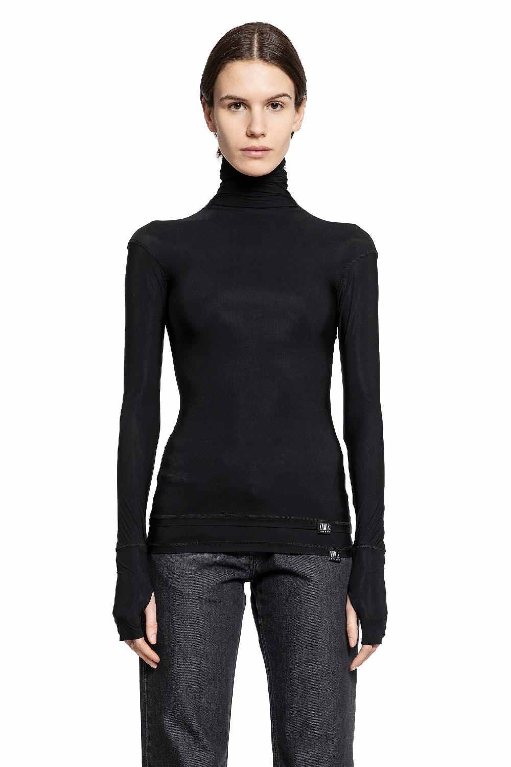 Antonioli KNWLS WOMAN BLACK T-SHIRTS & TANK TOPS