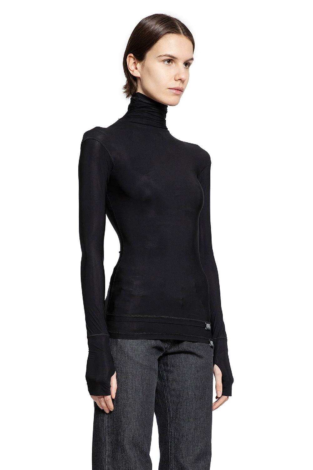Antonioli KNWLS WOMAN BLACK T-SHIRTS & TANK TOPS
