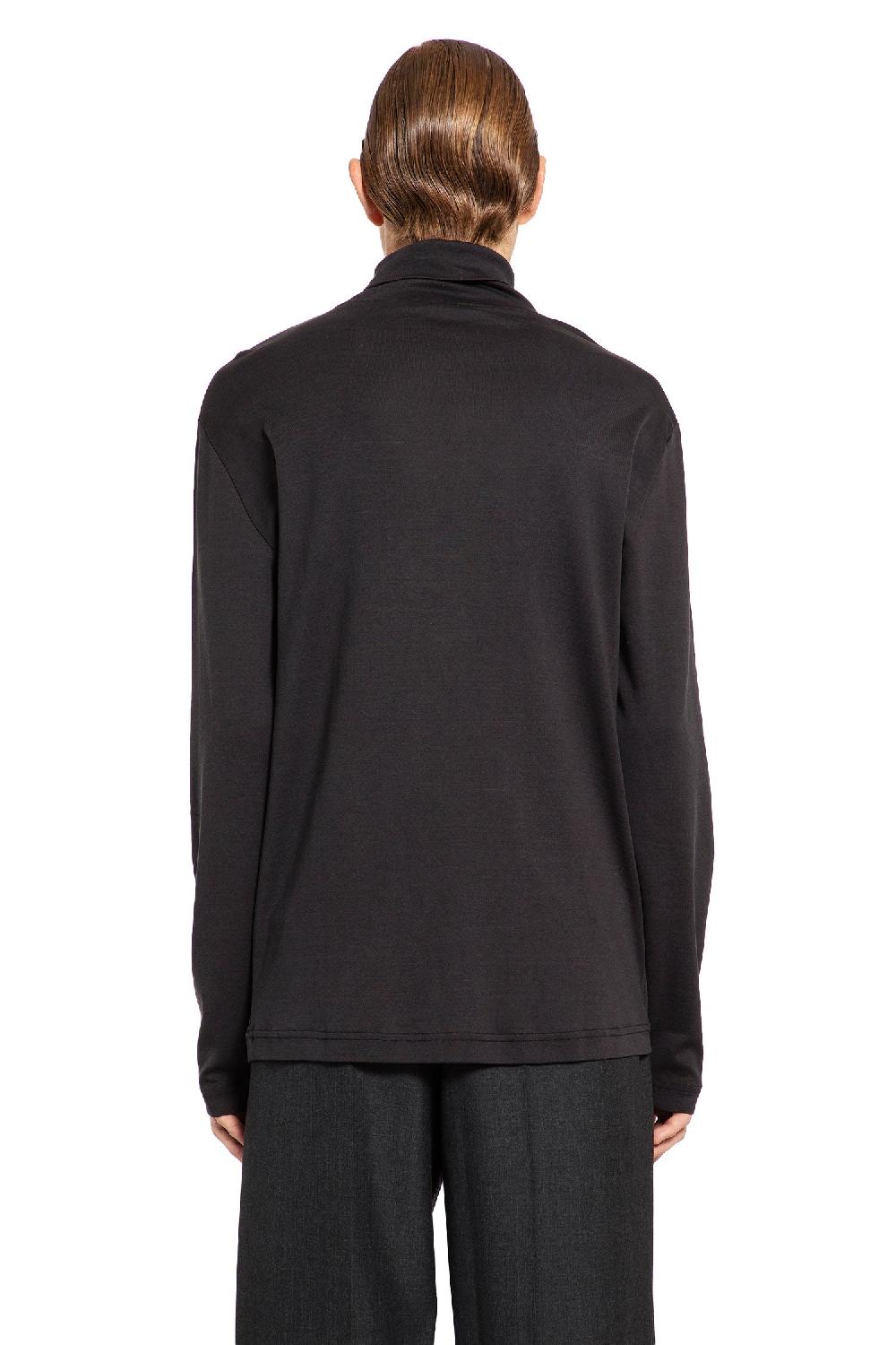 Antonioli LEMAIRE MAN BLACK T-SHIRTS & TANK TOPS