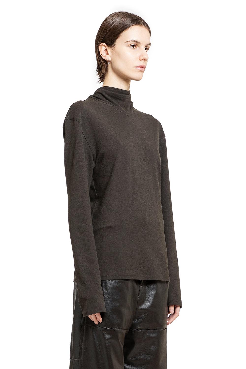 Antonioli LEMAIRE WOMAN BROWN T-SHIRTS & TANK TOPS