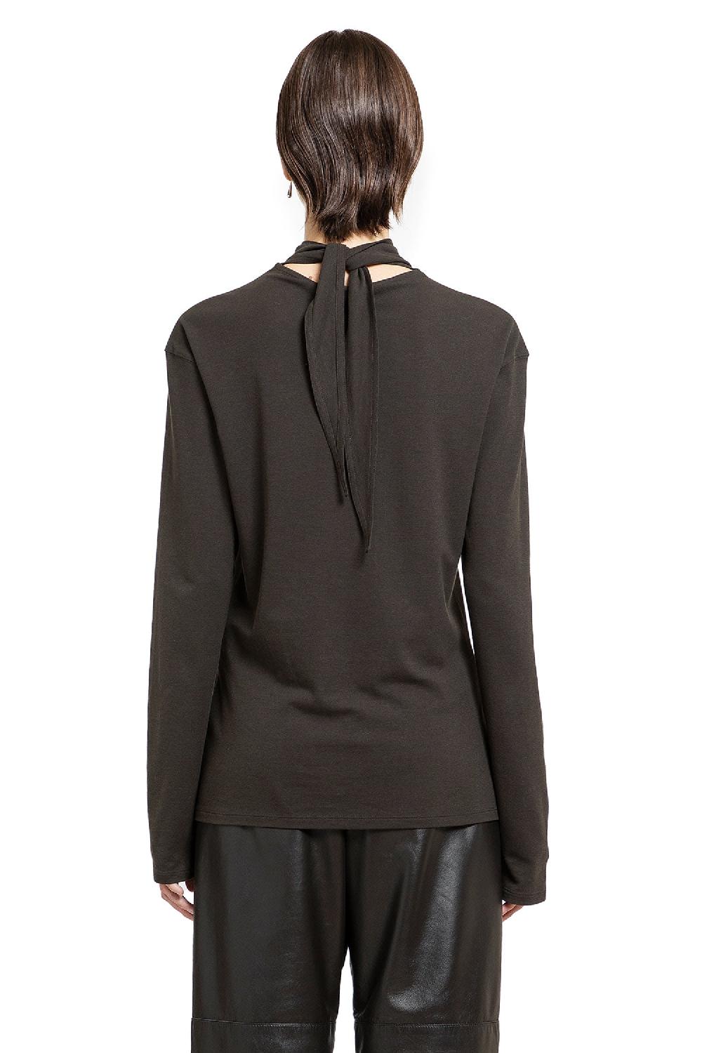 Antonioli LEMAIRE WOMAN BROWN T-SHIRTS & TANK TOPS