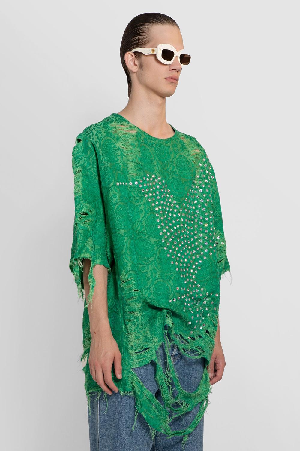 Antonioli LOEWE MAN GREEN T-SHIRTS & TANK TOPS