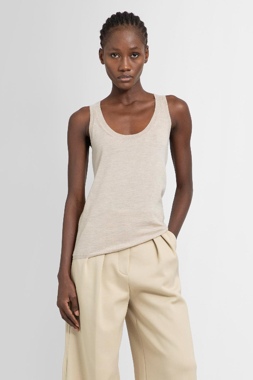 Antonioli MAX MARA WOMAN BEIGE T-SHIRTS & TANK TOPS