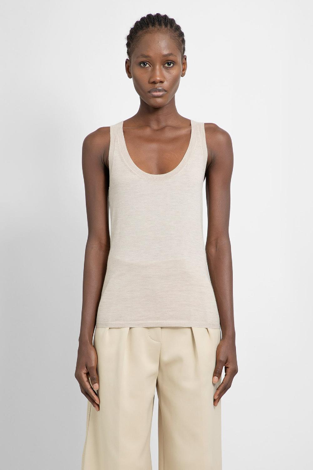 Antonioli MAX MARA WOMAN BEIGE T-SHIRTS & TANK TOPS