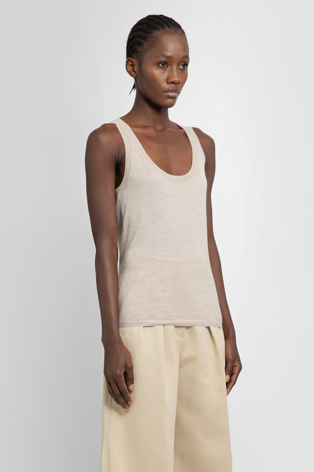Antonioli MAX MARA WOMAN BEIGE T-SHIRTS & TANK TOPS