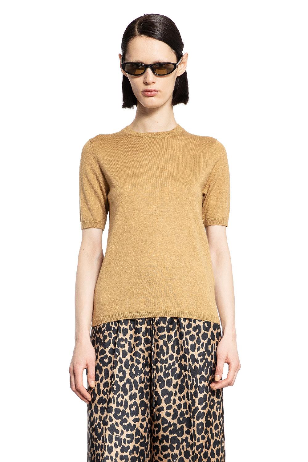 Antonioli MAX MARA WOMAN BEIGE T-SHIRTS & TANK TOPS