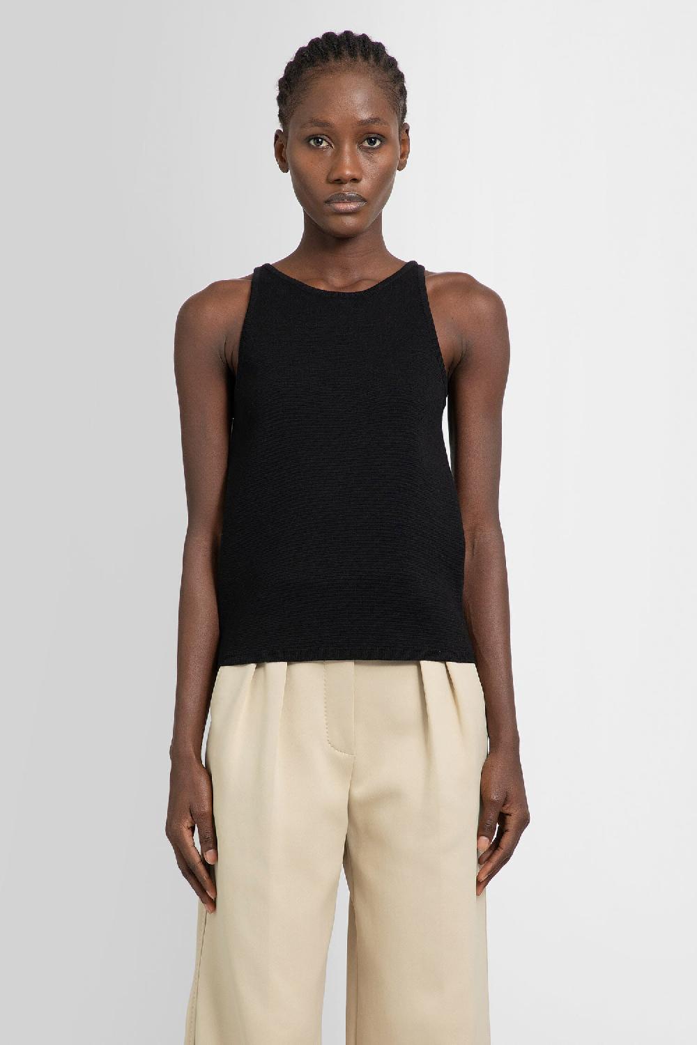 Antonioli MAX MARA WOMAN BLACK T-SHIRTS & TANK TOPS