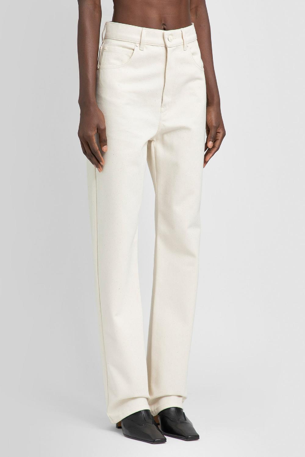 Antonioli MAX MARA WOMAN OFF-WHITE TROUSERS
