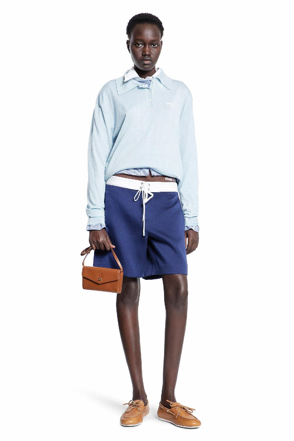 Antonioli MIU MIU WOMAN BLUE SHORTS