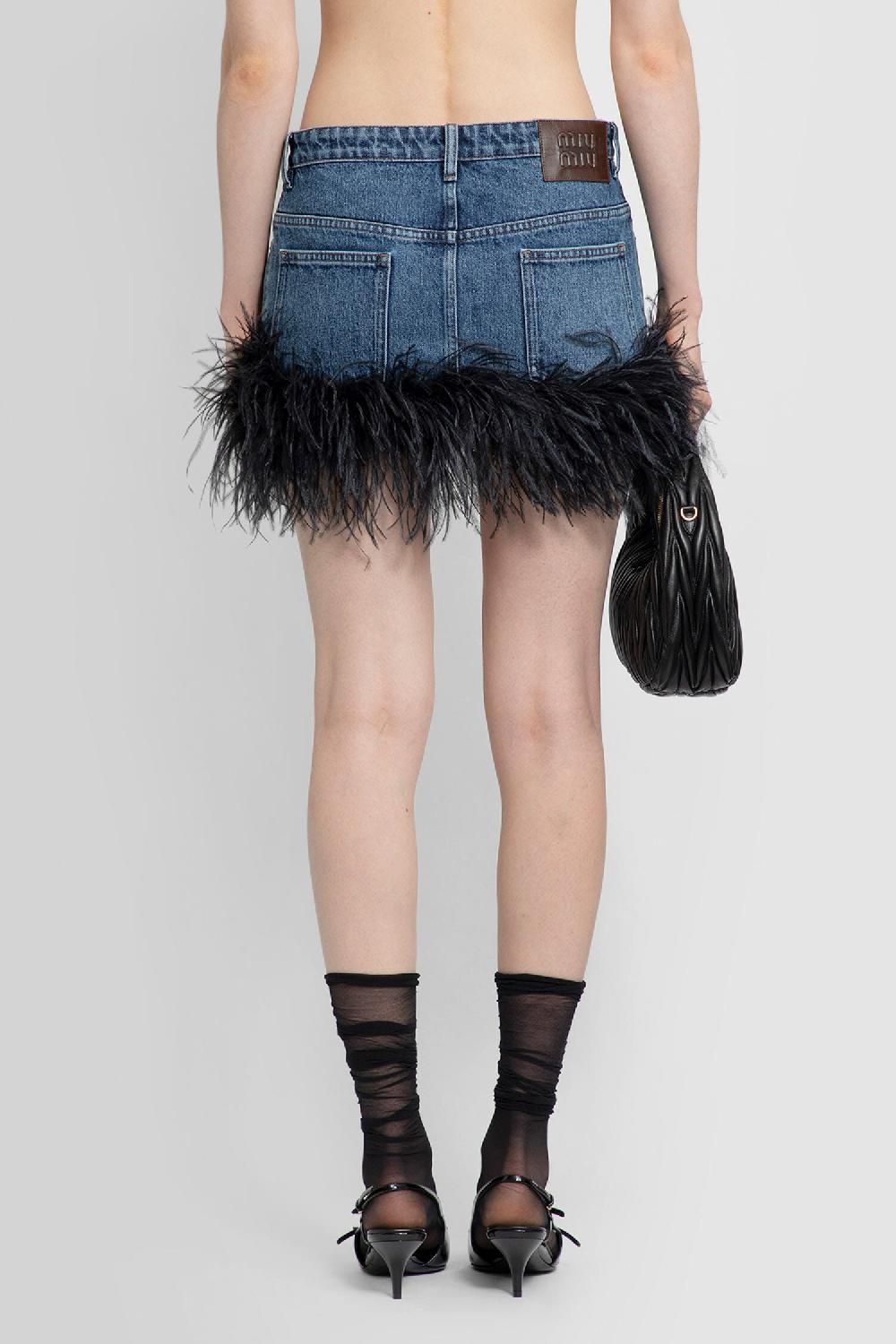 Antonioli MIU MIU WOMAN BLUE SKIRTS