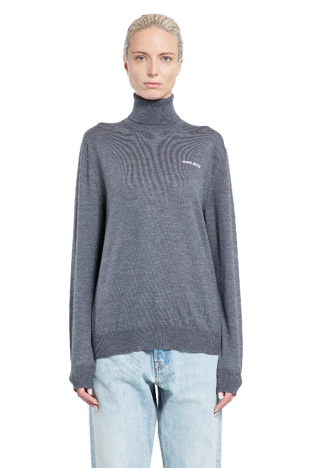 Antonioli MIU MIU WOMAN GREY KNITWEAR